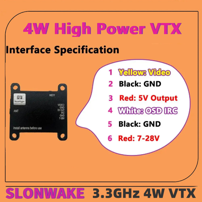 SLONWAKE FPV 3.3G 16CH 4000mW  - Fpv Drone Antenna 评论和价格