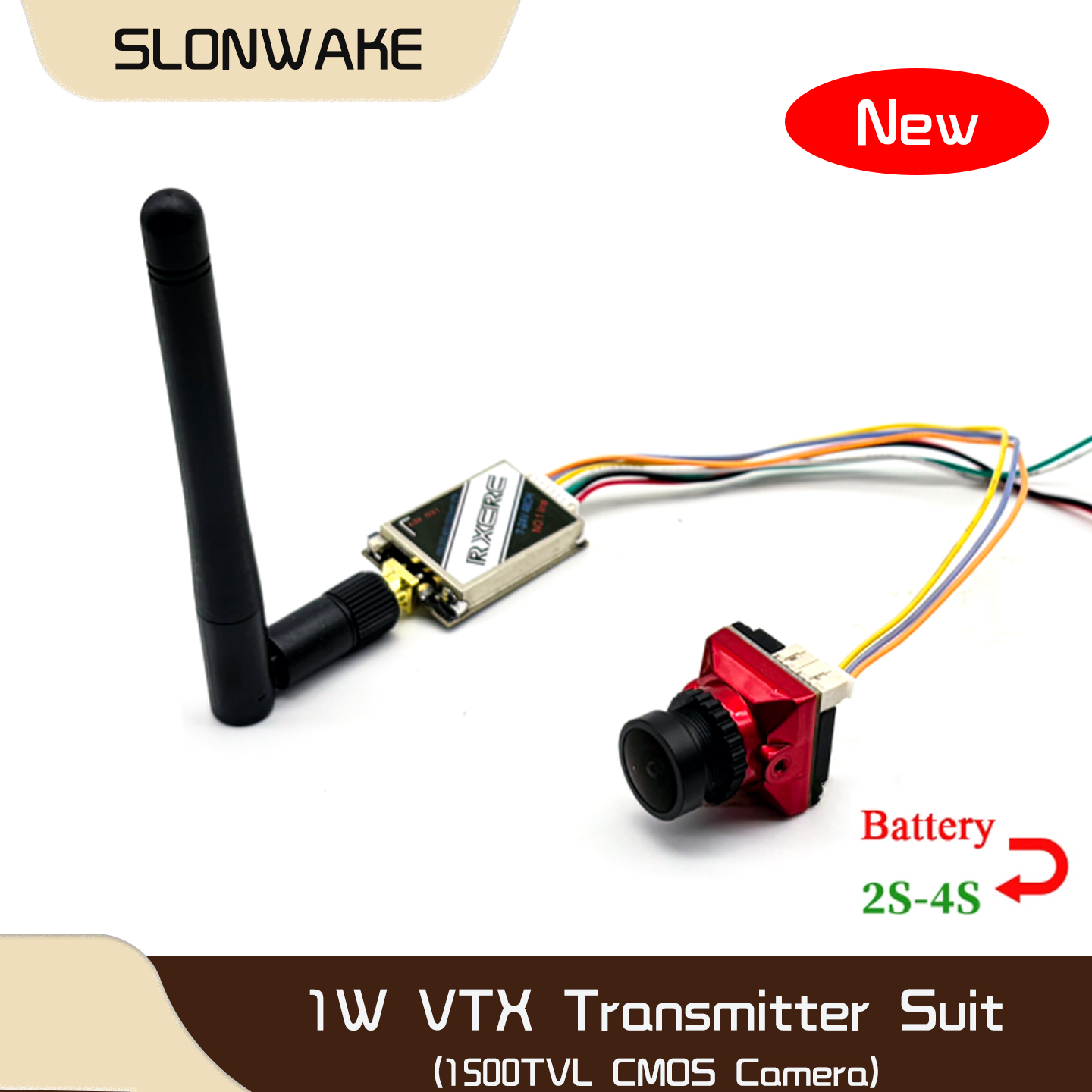 SLONWAKE  5.8G 48CH 1W VTX 100 - Fpv Drone Camera 评论和价格
