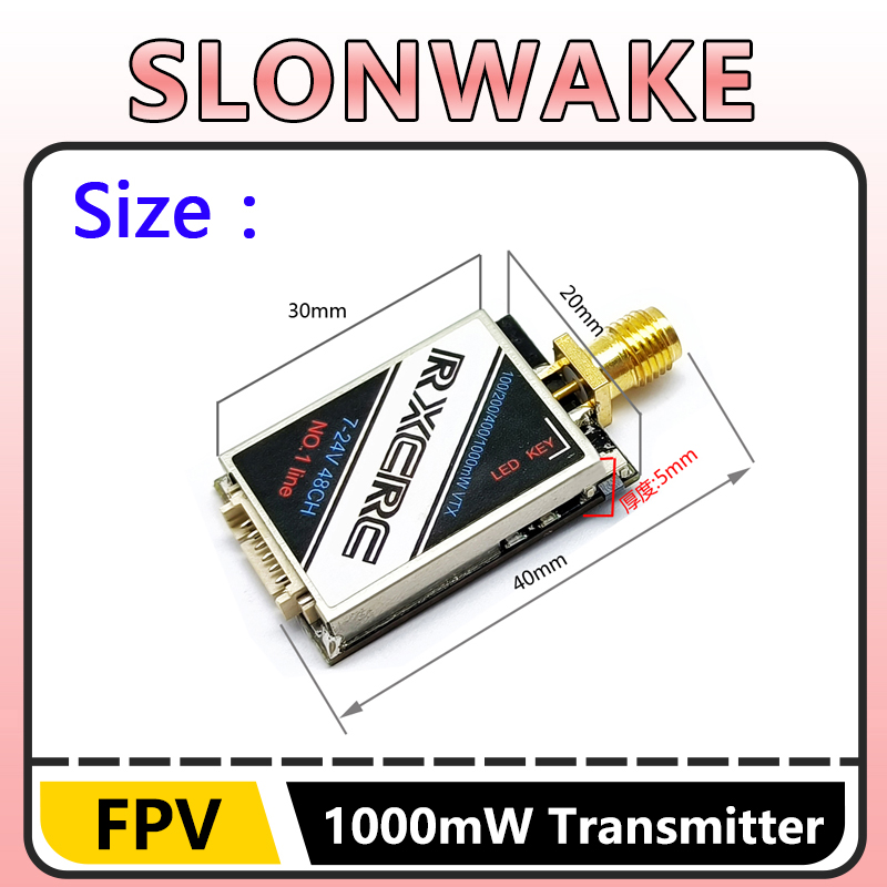 SLONWAKE  5.8G 48CH 1W VTX 100 - Fpv Drone Camera 评论和价格